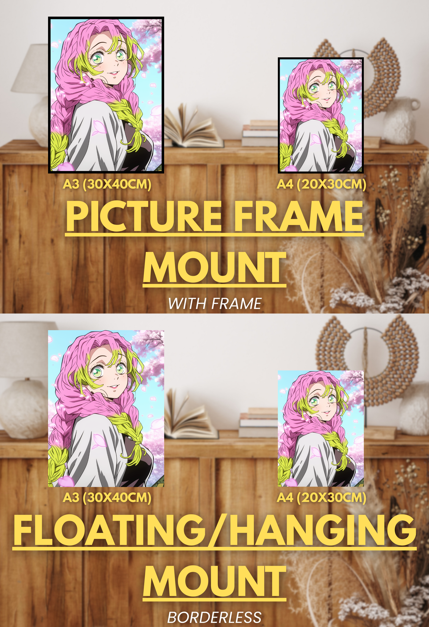 Demon's End Series - Infinity Collection - 002 (Mitsuri-Inspired) | Premium Anime Metal Print — For True Collectors