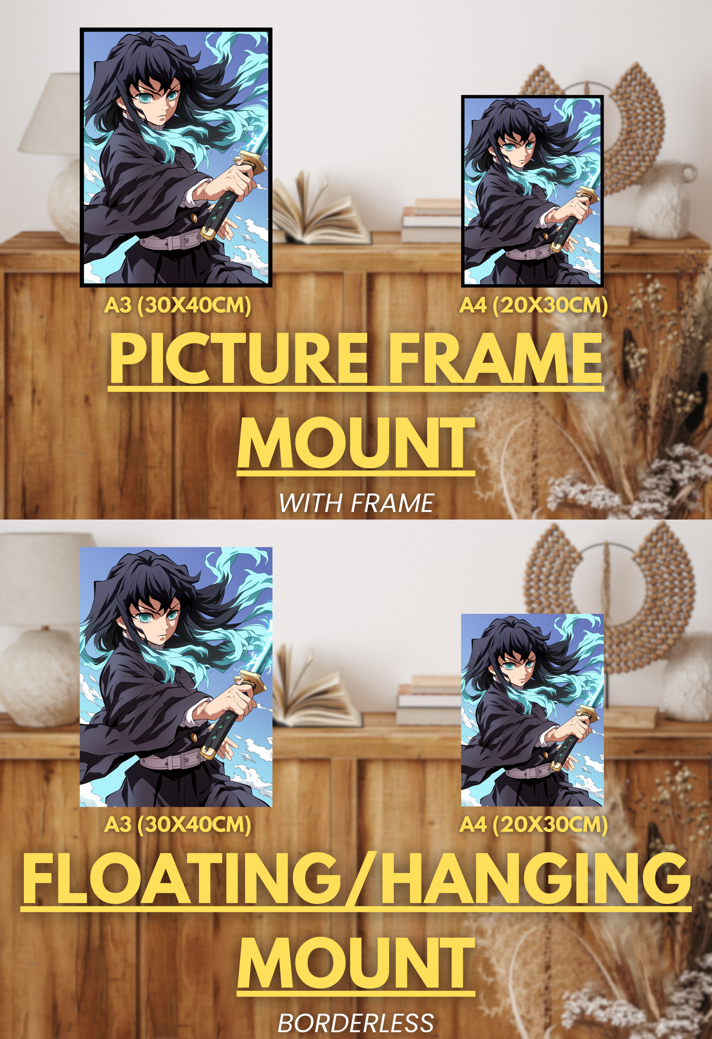 Demon's End Series - Infinity Collection - 002 (Muichiro-Inspired) | Premium Anime Metal Print — For True Collectors