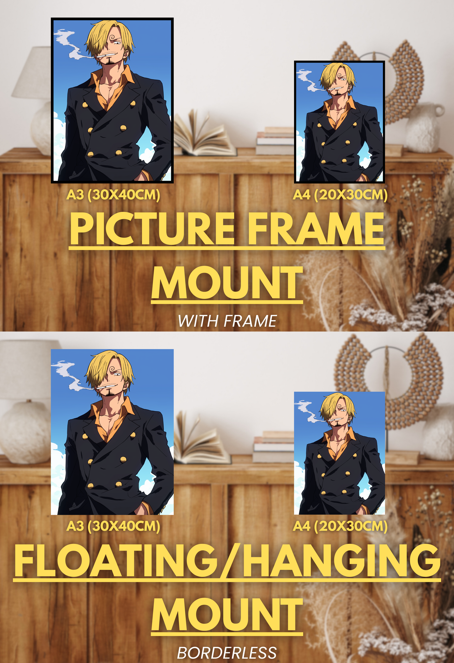 Pirate King Series - 001 (Sanji-Inspired)| Premium Anime Metal Print — For True Collectors