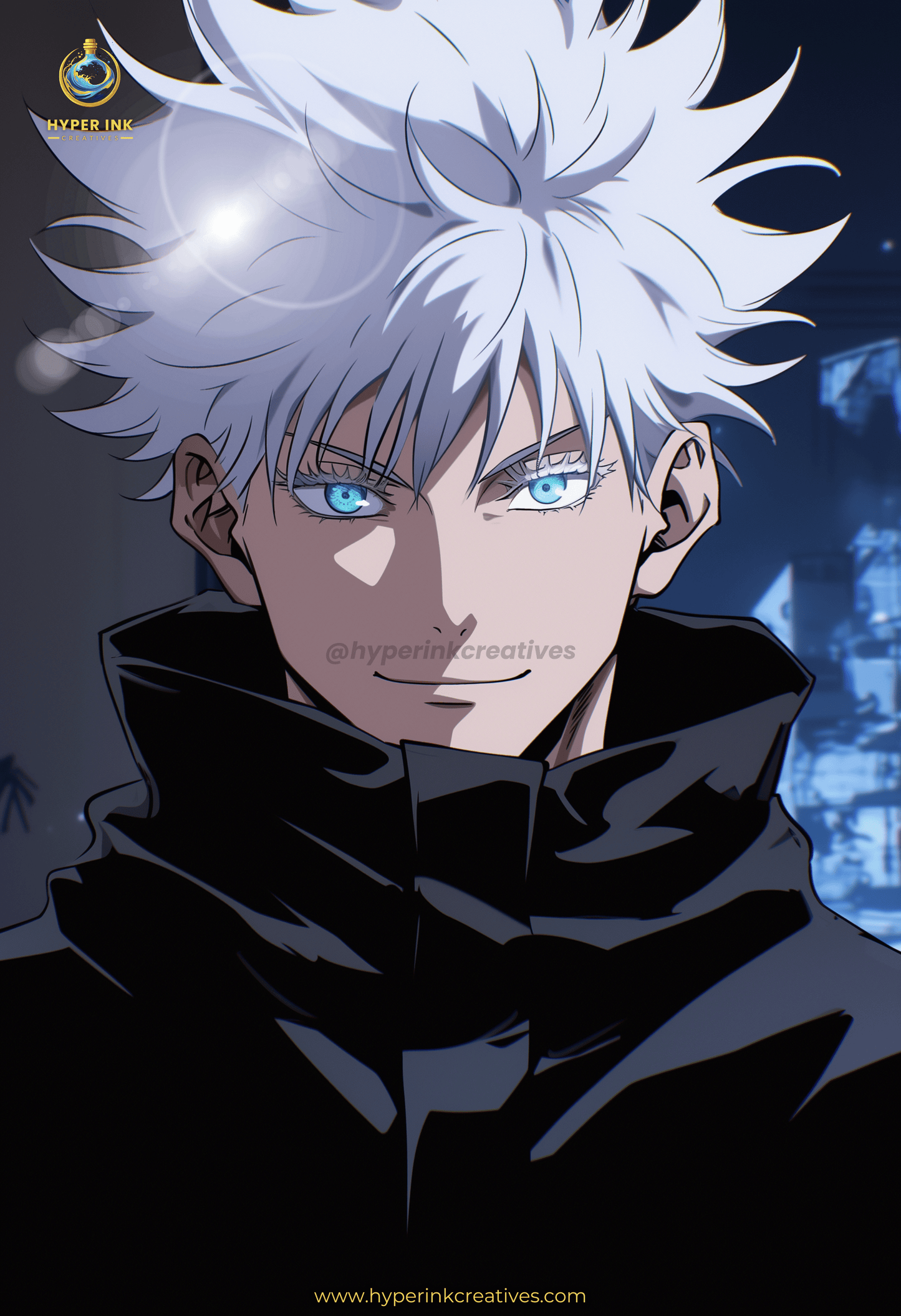Cursed Real Series - 002 (Gojo-Inspired) | Premium Anime Metal Print — For True Collectors