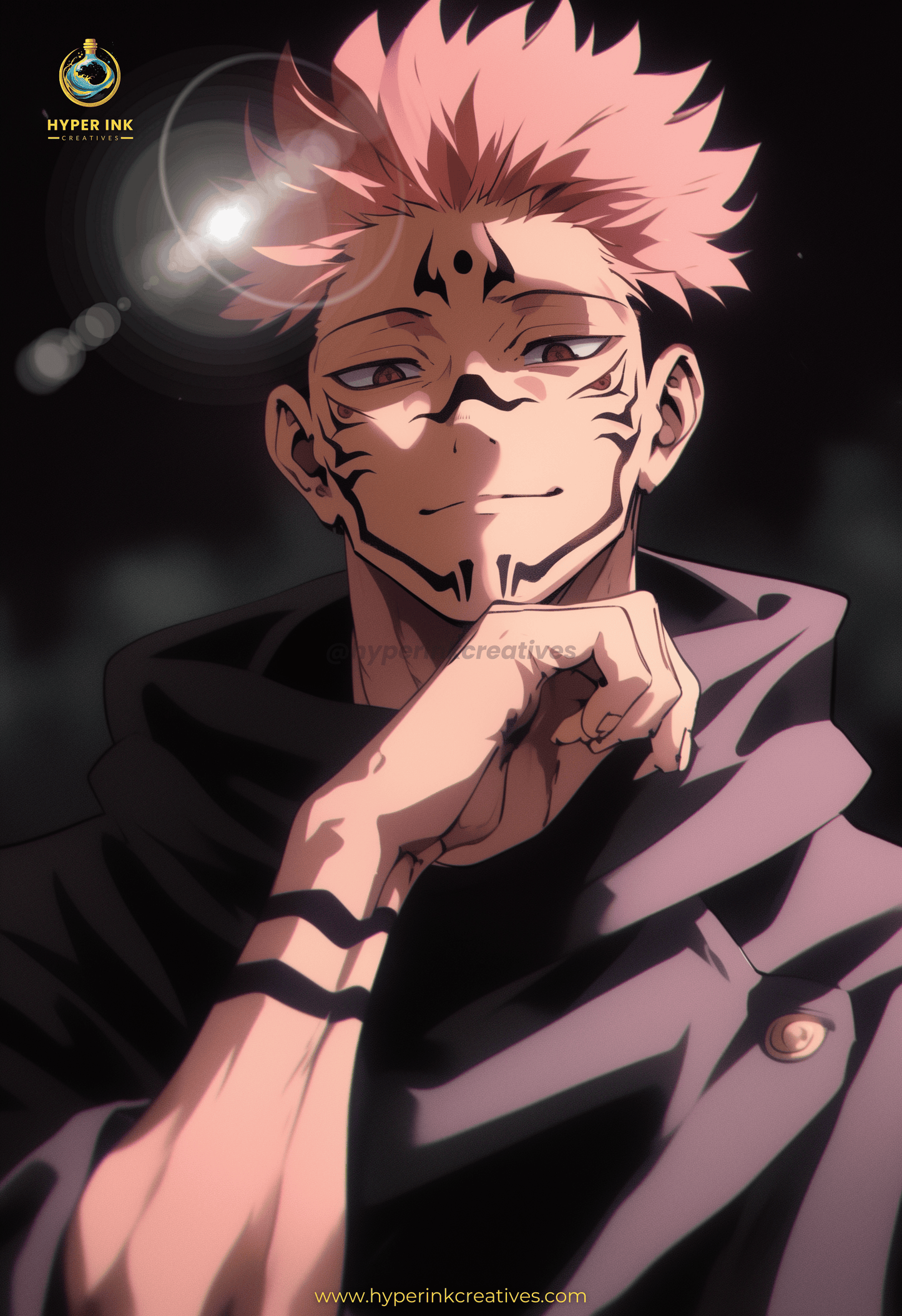 Cursed Real Series - 003 (Sukuna-Inspired) | Premium Anime Metal Print — For True Collectors