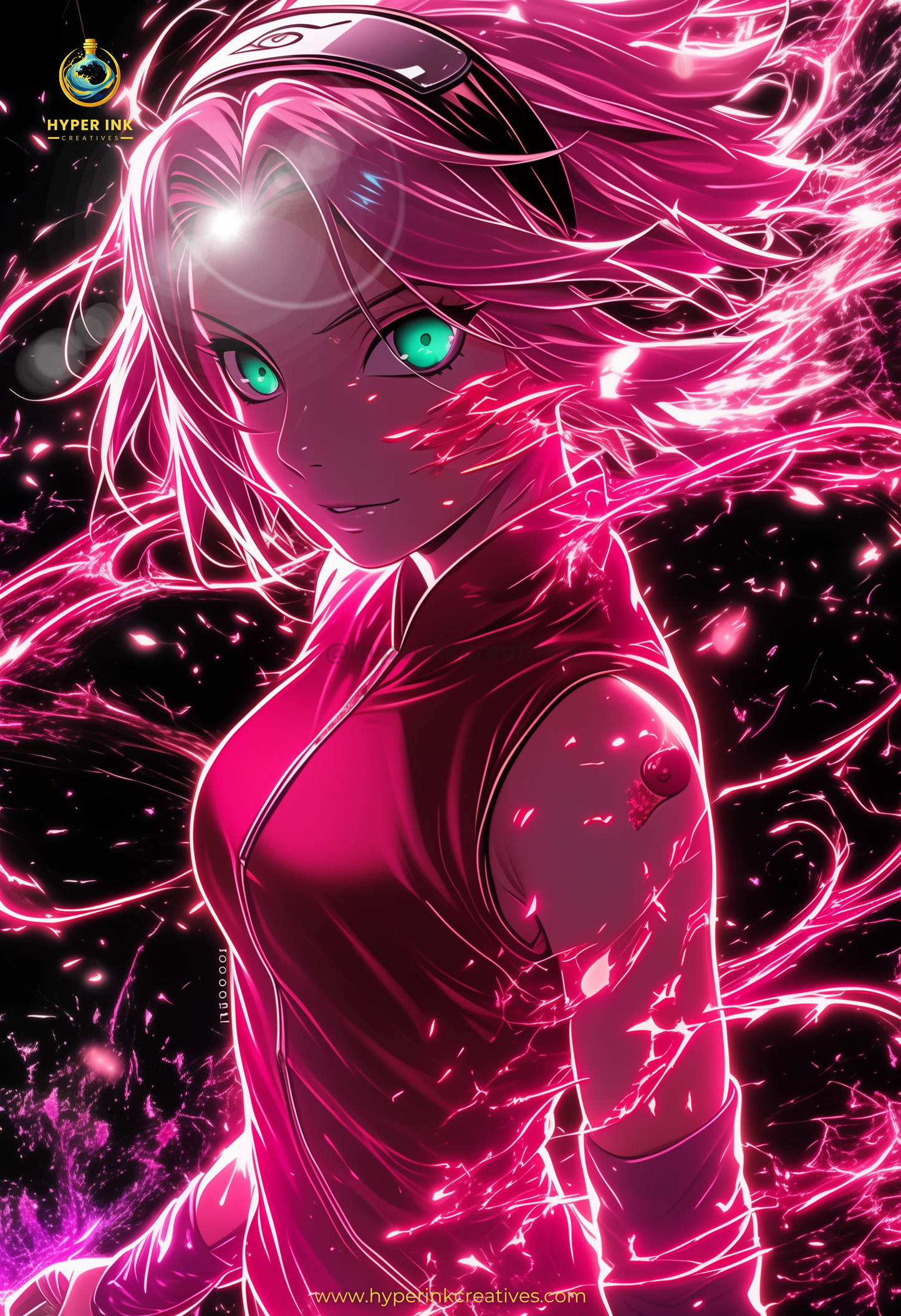 Shinobi's Legacy Series - 002 (Sakura-Inspired)| Premium Anime Metal Print — For True Collectors