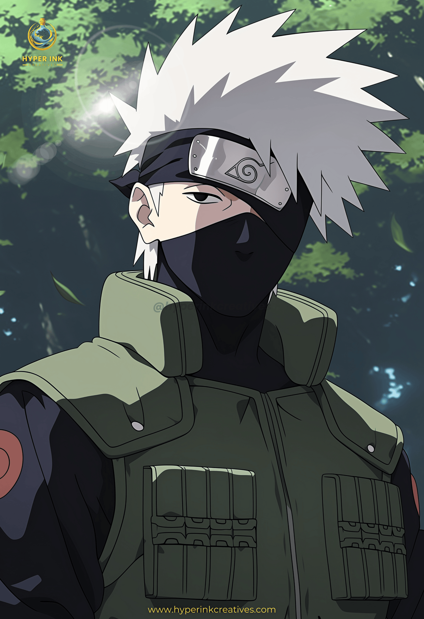Shinobi's Legacy Series - 001 (Kakashi-Inspired)| Premium Anime Metal Print — For True Collectors