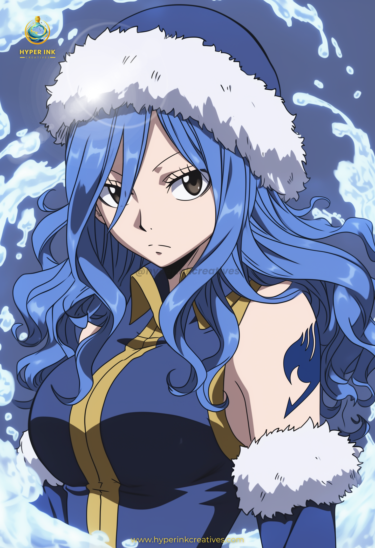 Guild of Legends Series - 001 (Juvia-Inspired)| Premium Anime Metal Print — For True Collectors