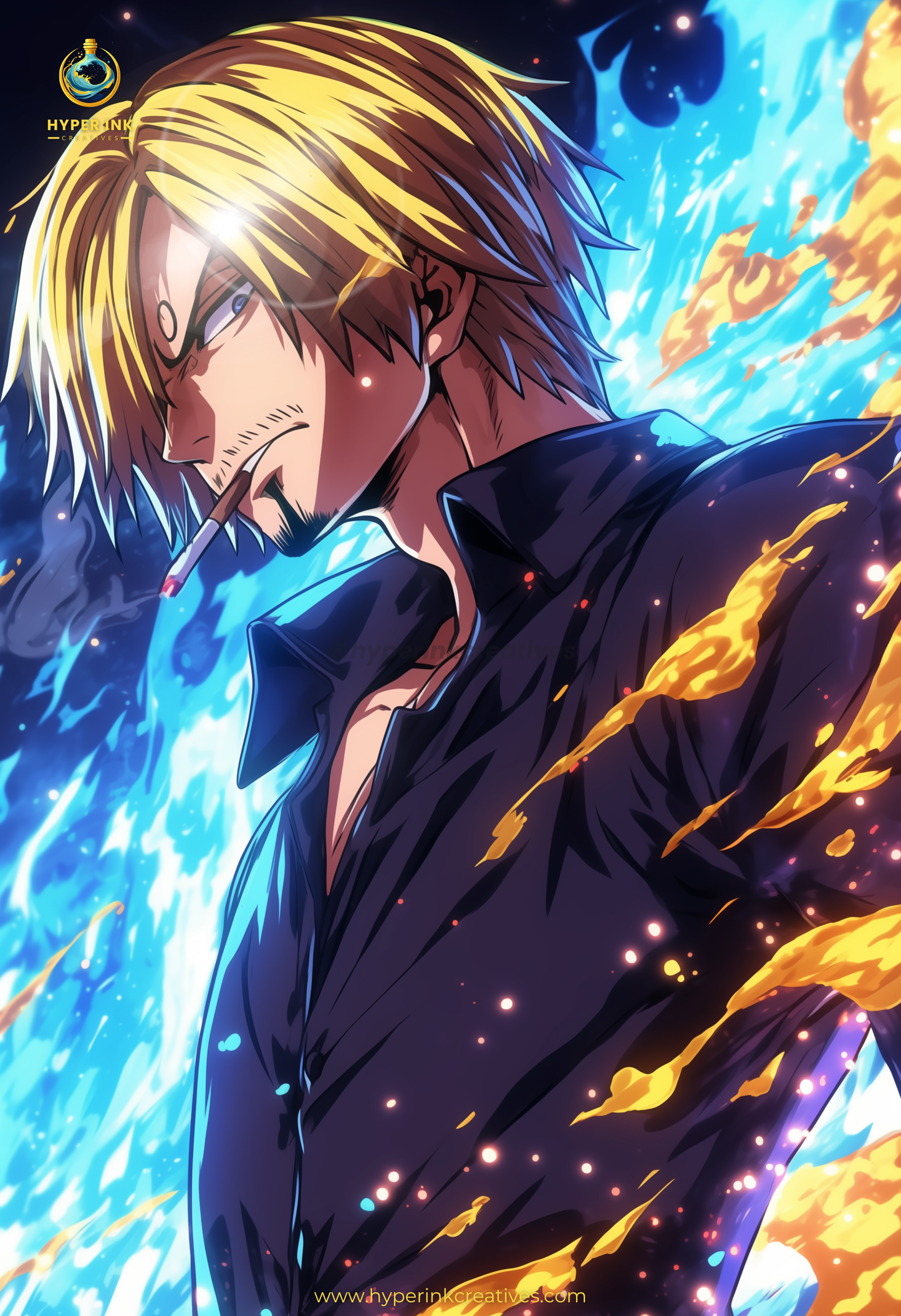 Pirate King Series - 002 (Sanji-Inspired)| Premium Anime Metal Print — For True Collectors