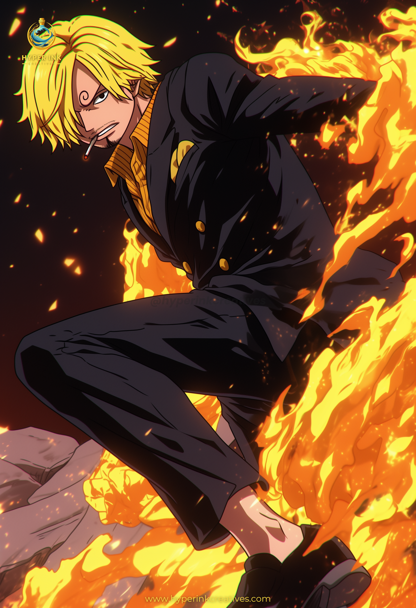 Pirate King Series - 003 (Sanji-Inspired)| Premium Anime Metal Print — For True Collectors