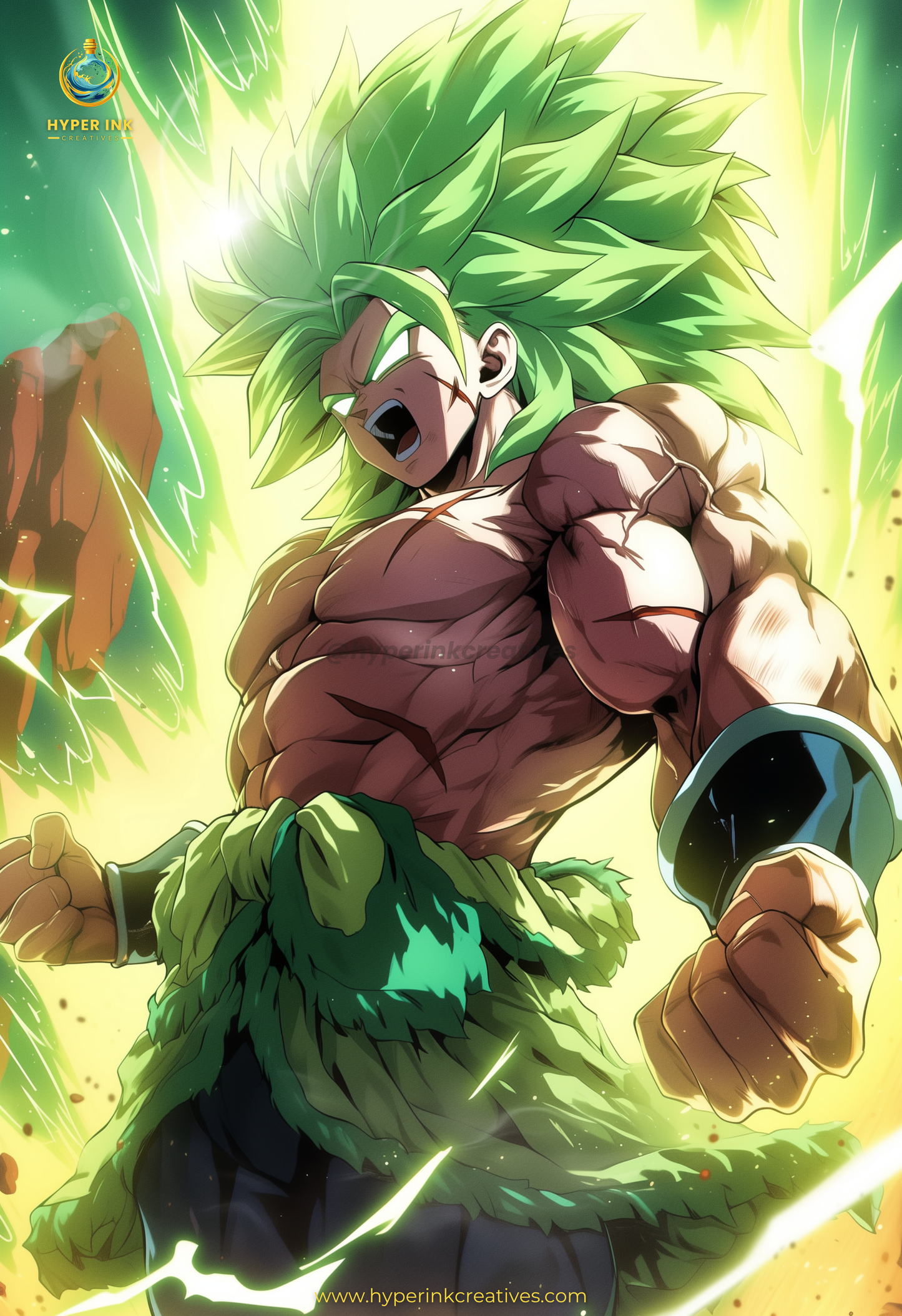 Super Force Series - 002 (Broly-Inspired) | Premium Anime Metal Print — For True Collectors