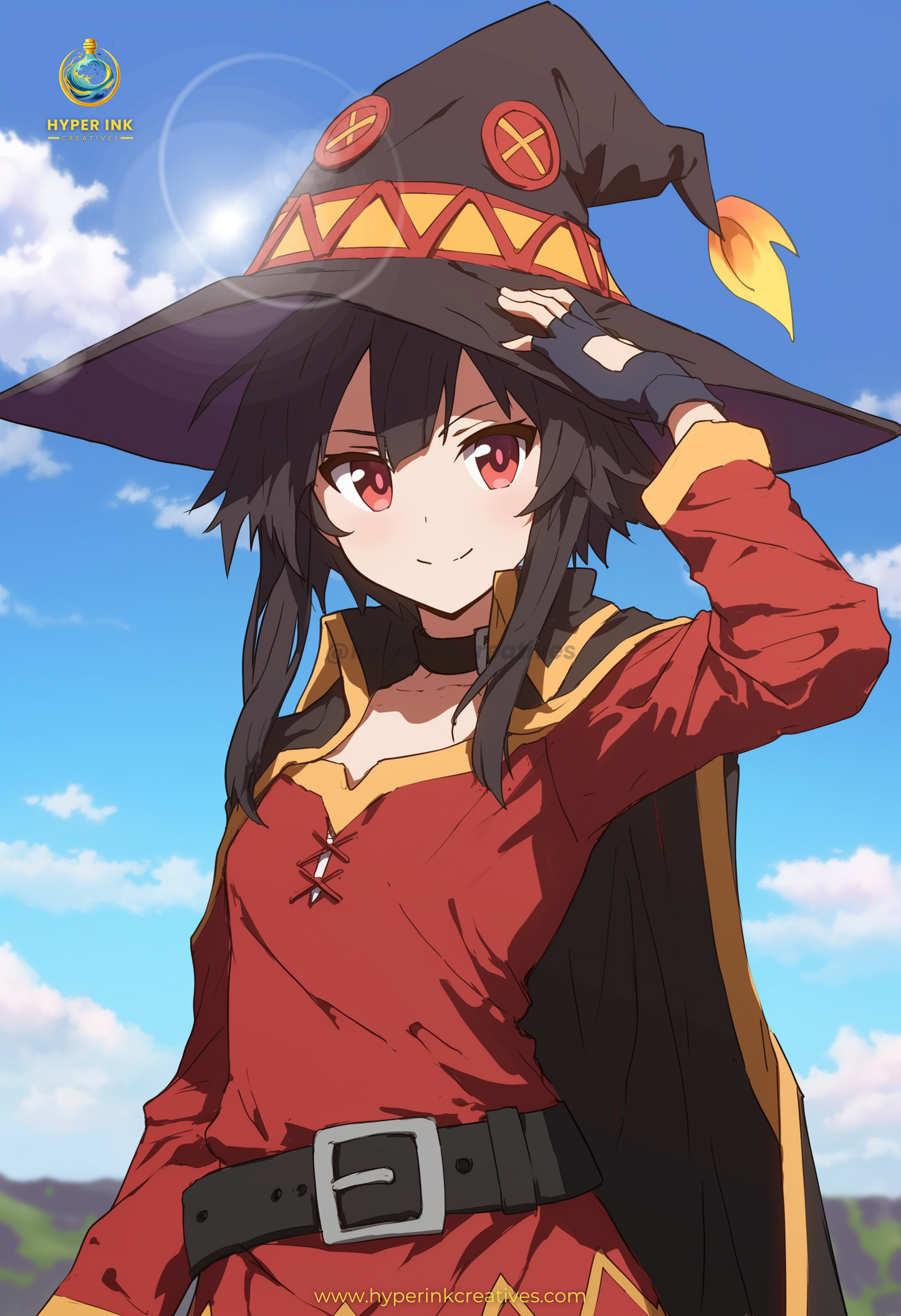Blessed Chaos Series - 002 (Megumin-Inspired)| Premium Anime Metal Print — For True Collectors
