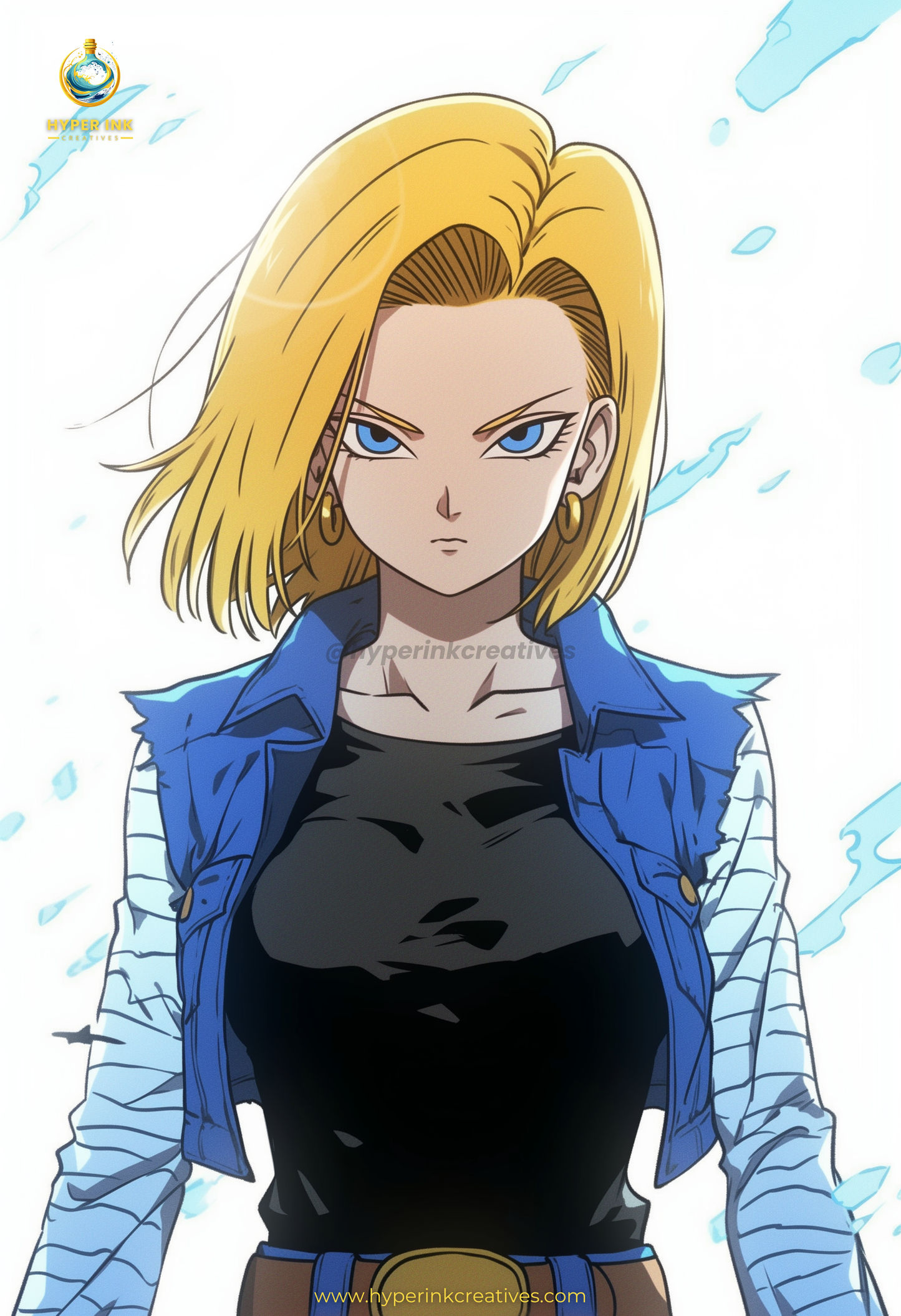 Super Force Series - 002 (Android 18-Inspired) | Premium Anime Metal Print — For True Collectors