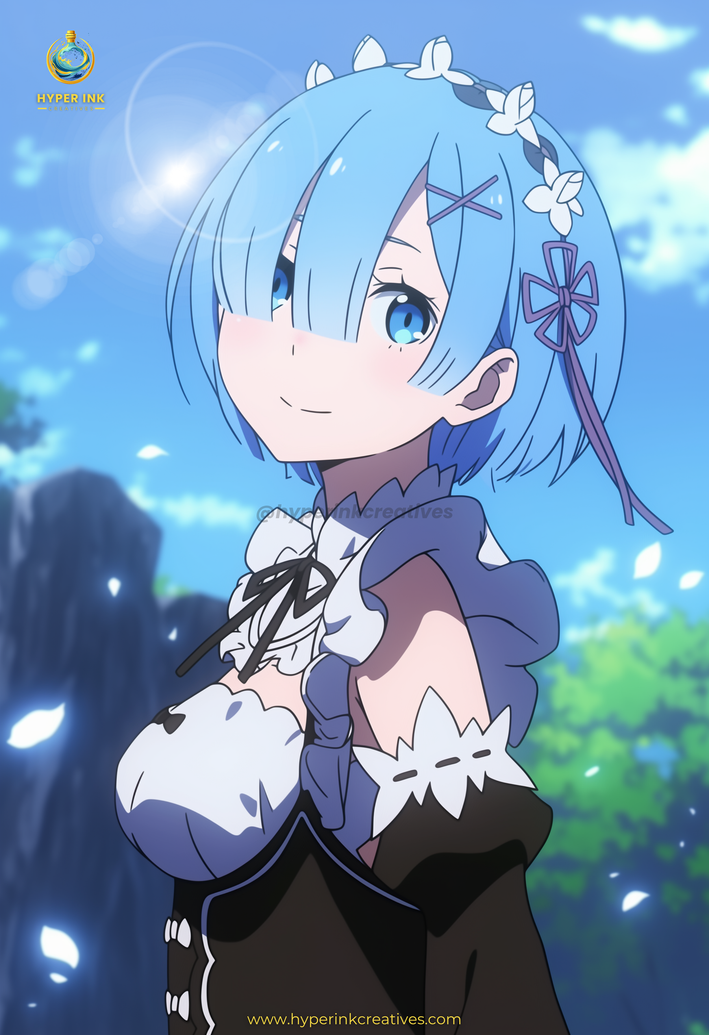Cycle of Fate Series - 002 (Rem-Inspired)| Premium Anime Metal Print — For True Collectors )