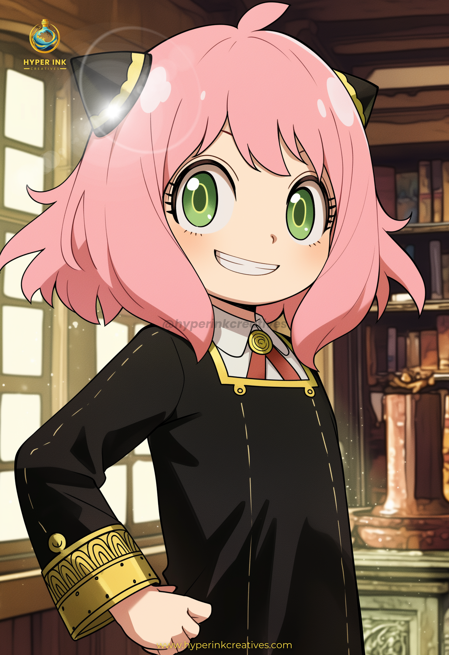 Secret Mission Series - 001 (Anya-Inspired) | Premium Anime Metal Print — For True Collectors