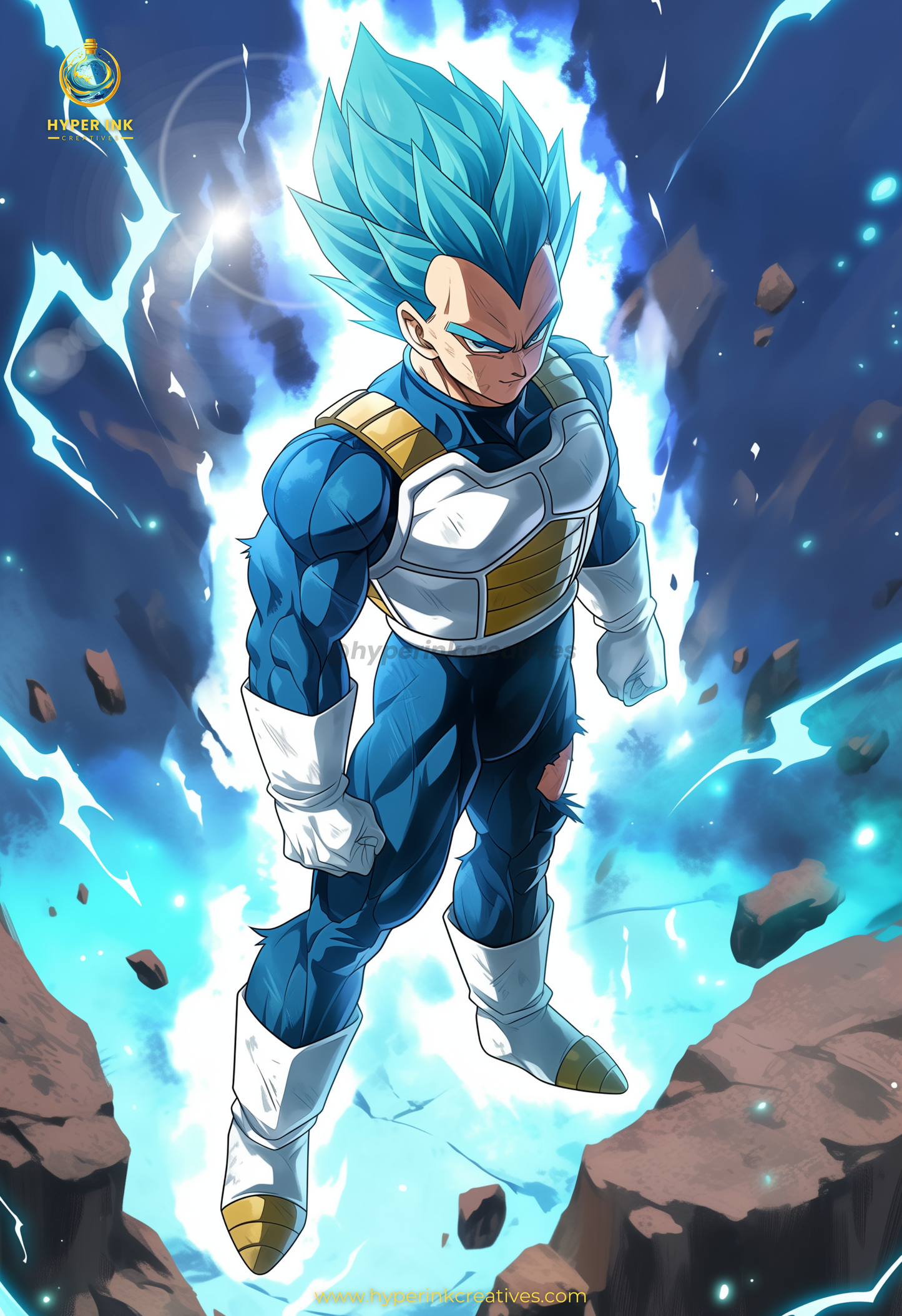 Super Force Series - 003 (Vegeta-Inspired) | Premium Anime Metal Print — For True Collectors