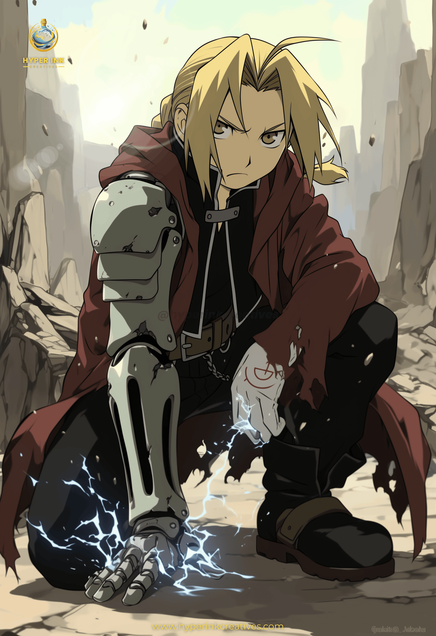 Equivalent Exchange Series - 001 (Edward-Inspired) | Premium Anime Metal Print — For True Collectors