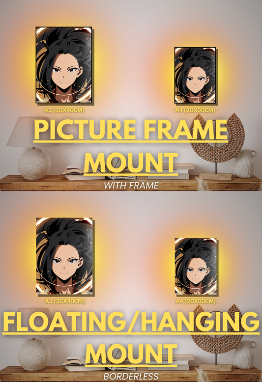 001 (Momo Yaoyorozu - Inspired)| Premium Anime Metal Print — For True Collectors