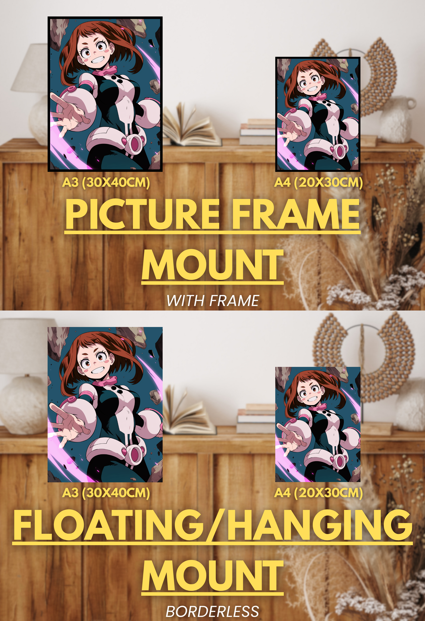 Symbol of Hope Series - 002 (Ochako-Inspired) | Premium Anime Metal Print — For True Collectors