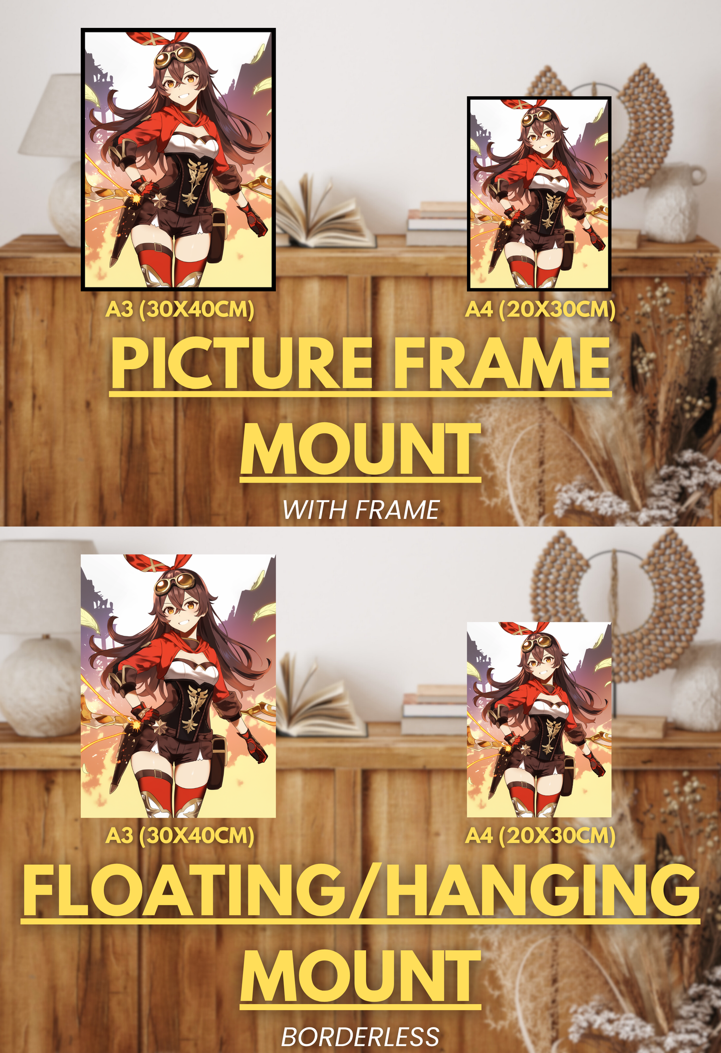 Realms of Teyvat Series - 002 (Amber-Inspired)| Premium Anime Metal Print — For True Collectors
