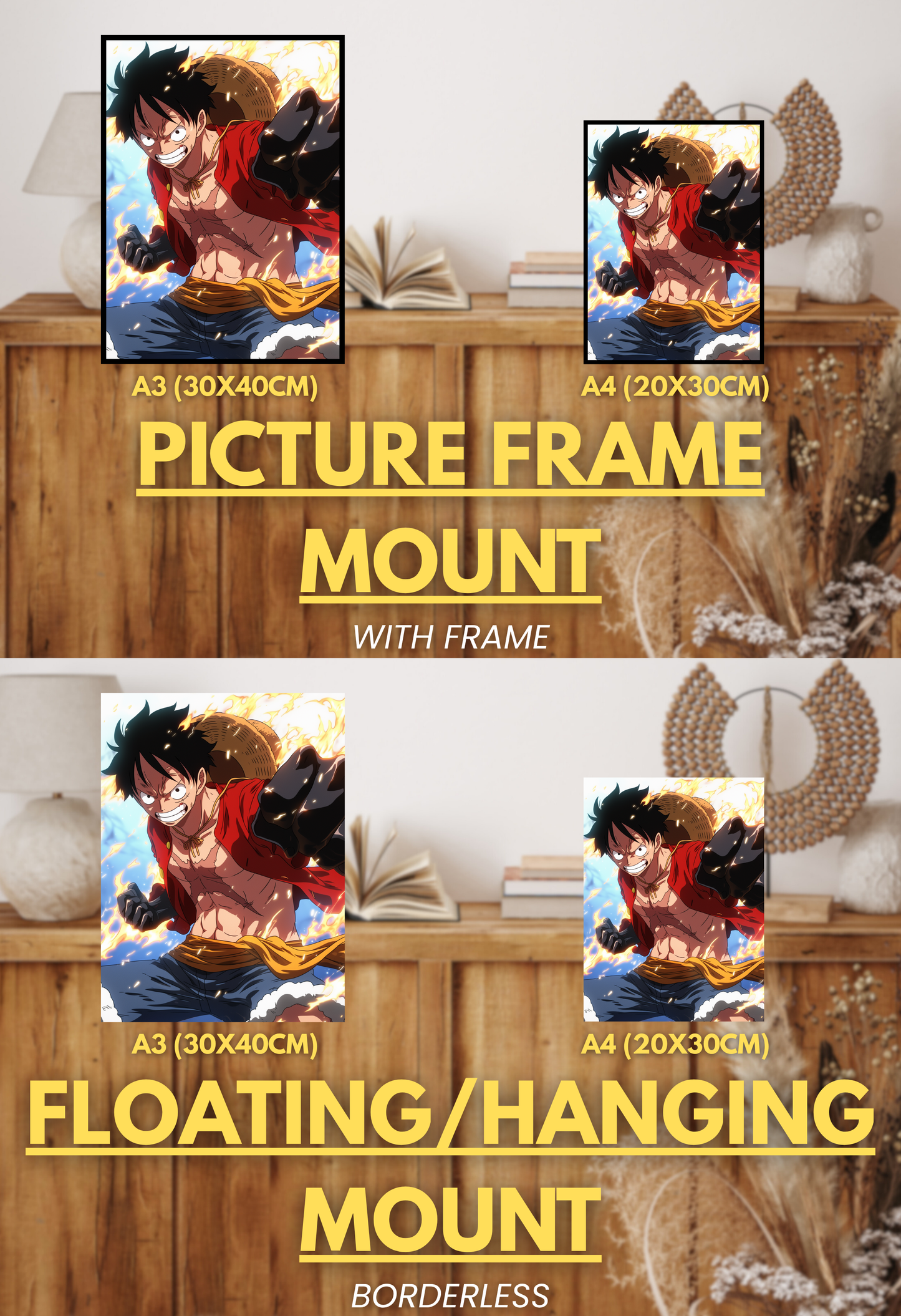 Pirate King Series - 003 (Luffy-Inspired)| Premium Anime Metal Print — For True Collectors