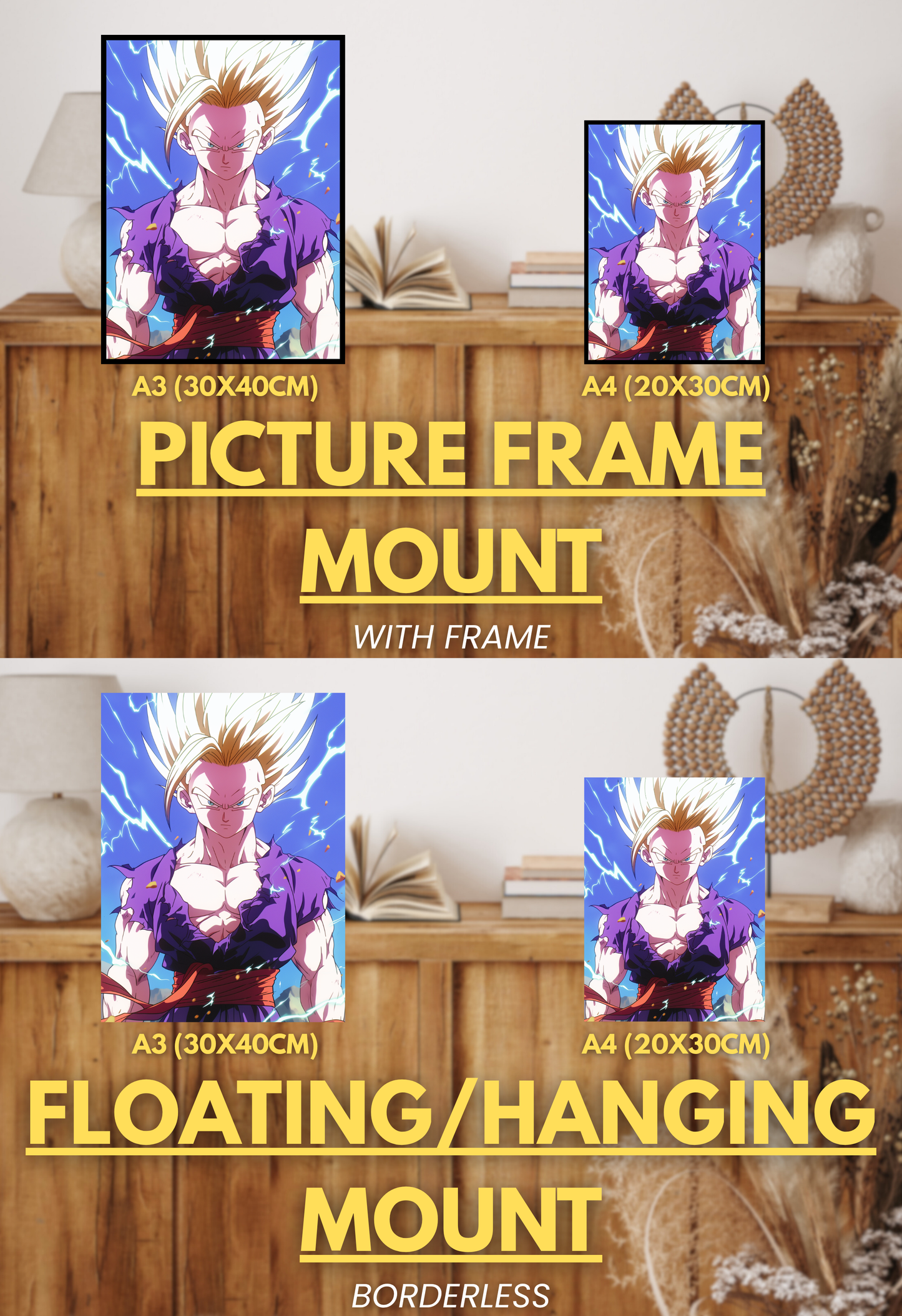 Super Force Series - 001 (Gohan-Inspired) | Premium Anime Metal Print — For True Collectors