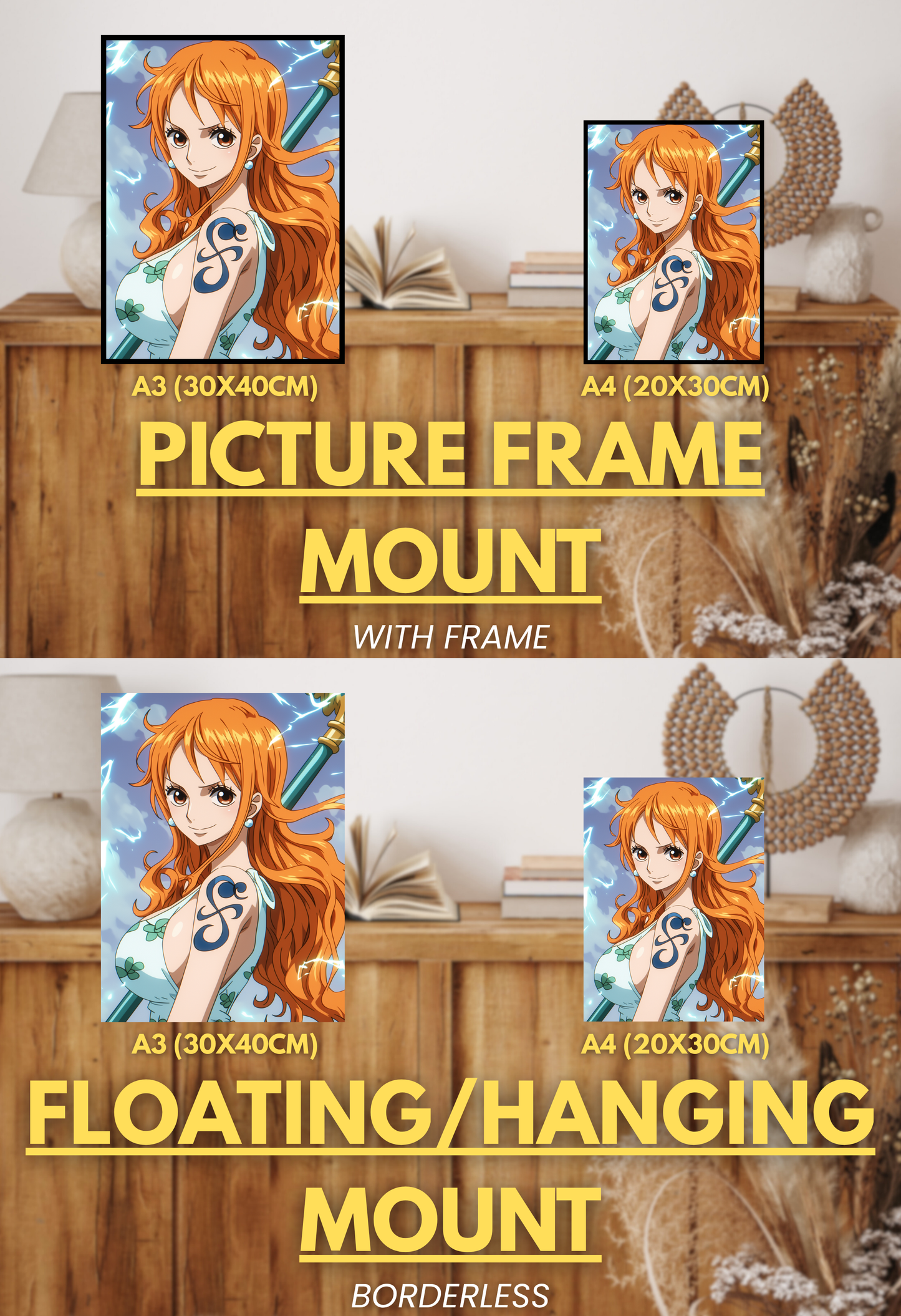 Pirate King Series - 002 (Nami-Inspired)| Premium Anime Metal Print — For True Collectors