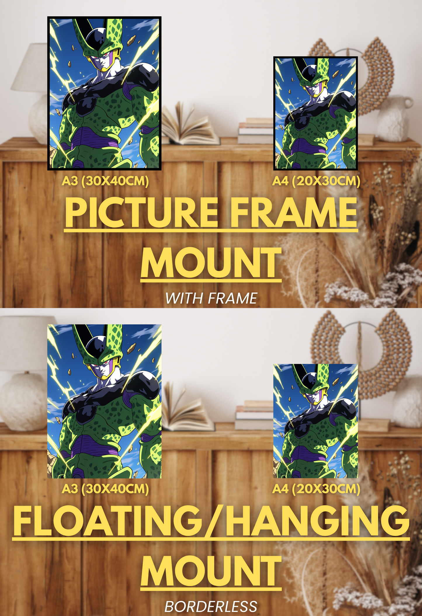 Super Force Series - 002 (Cell-Inspired) | Premium Anime Metal Print — For True Collectors