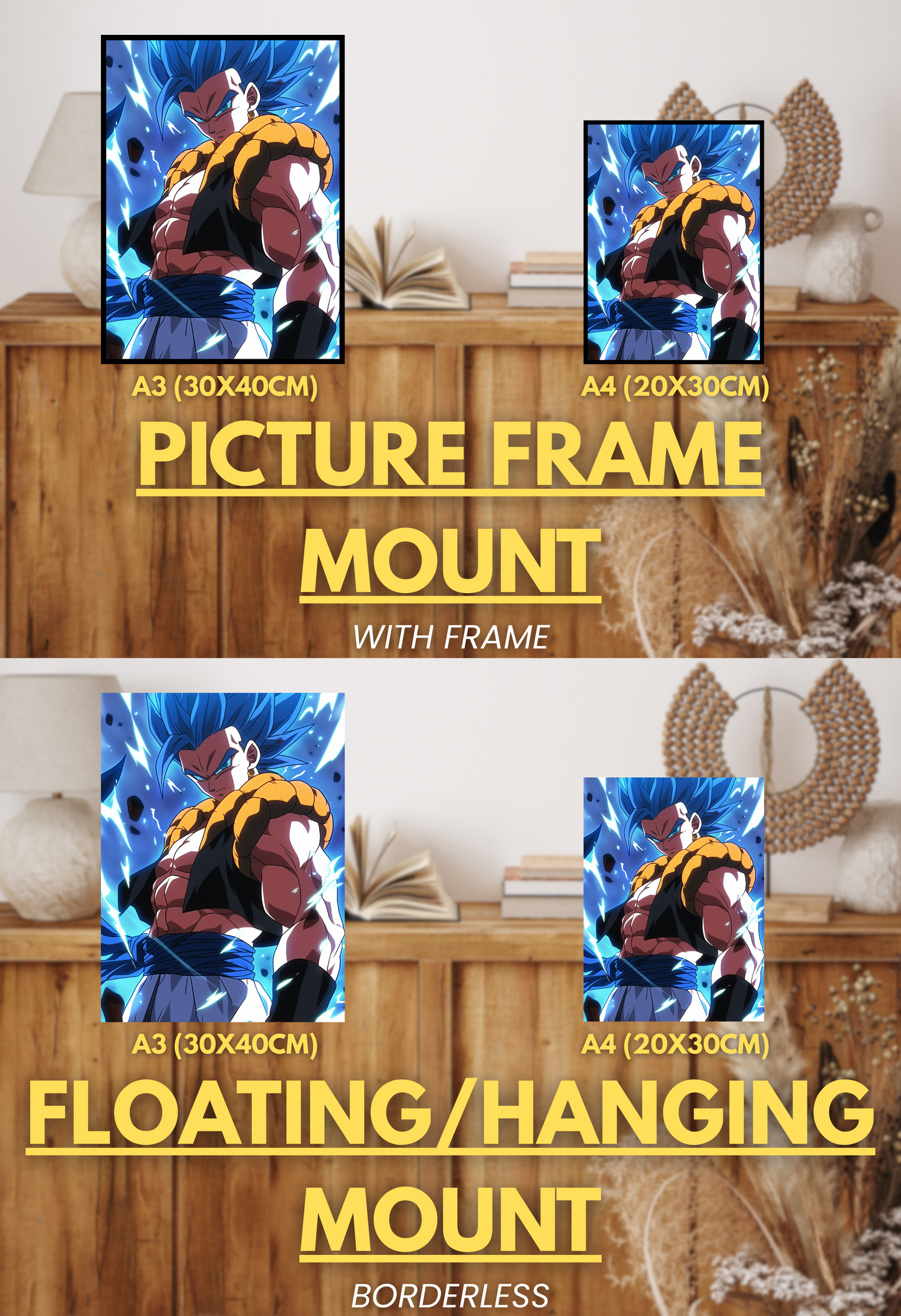 Super Force Series - 003 (Gogeta-Inspired) | Premium Anime Metal Print — For True Collectors