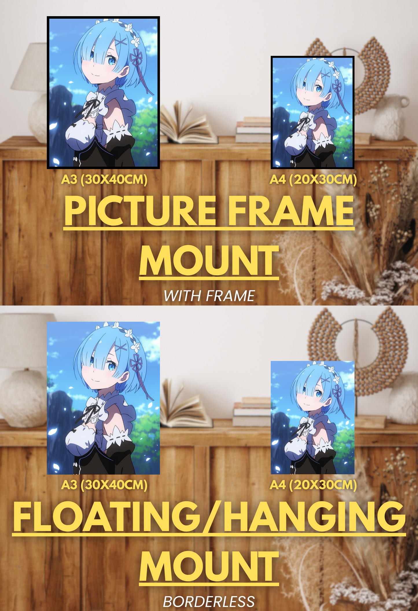 Cycle of Fate Series - 002 (Rem-Inspired)| Premium Anime Metal Print — For True Collectors )