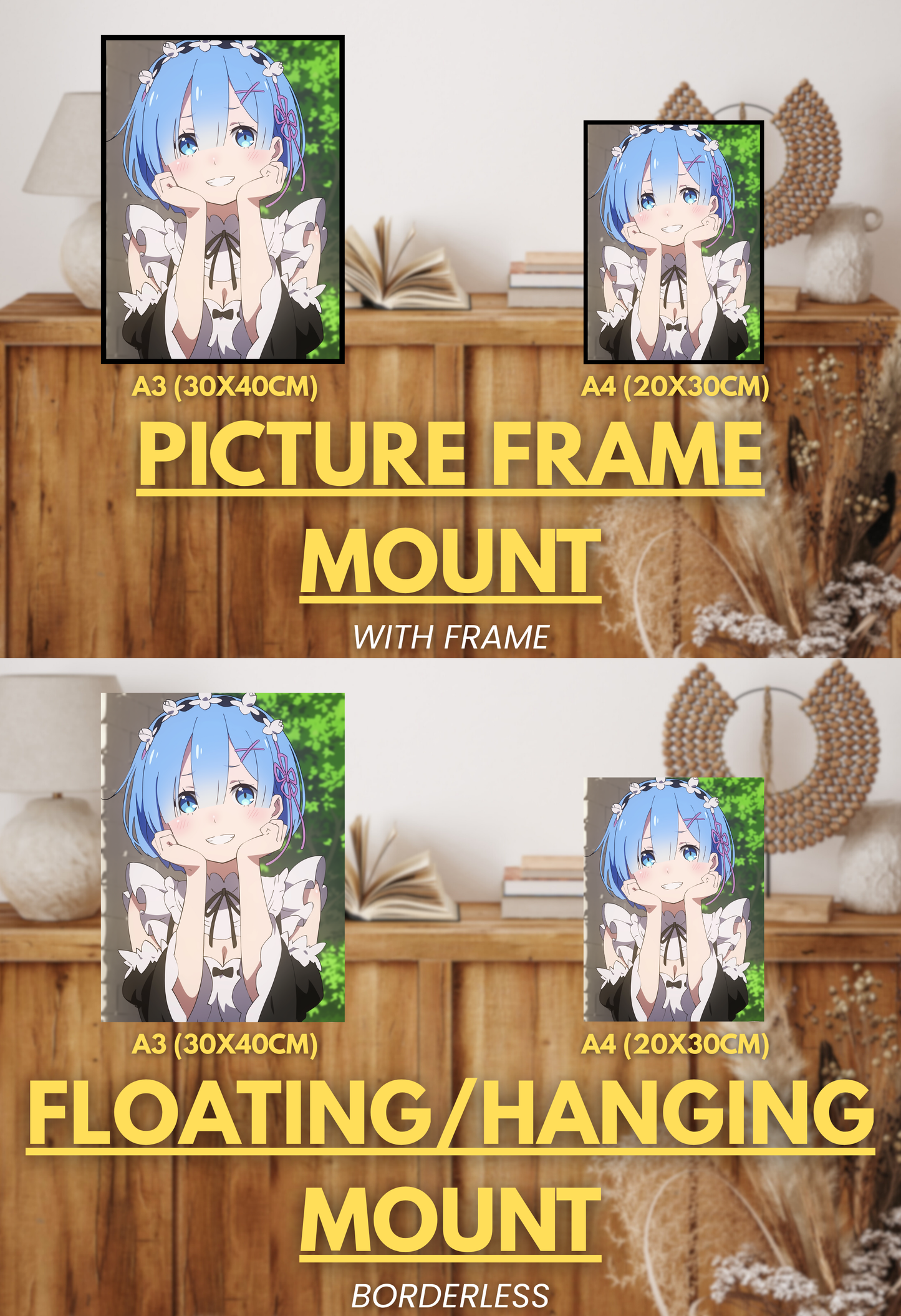 Cycle of Fate Series - 002 (Rem-Inspired)| Premium Anime Metal Print — For True Collectors