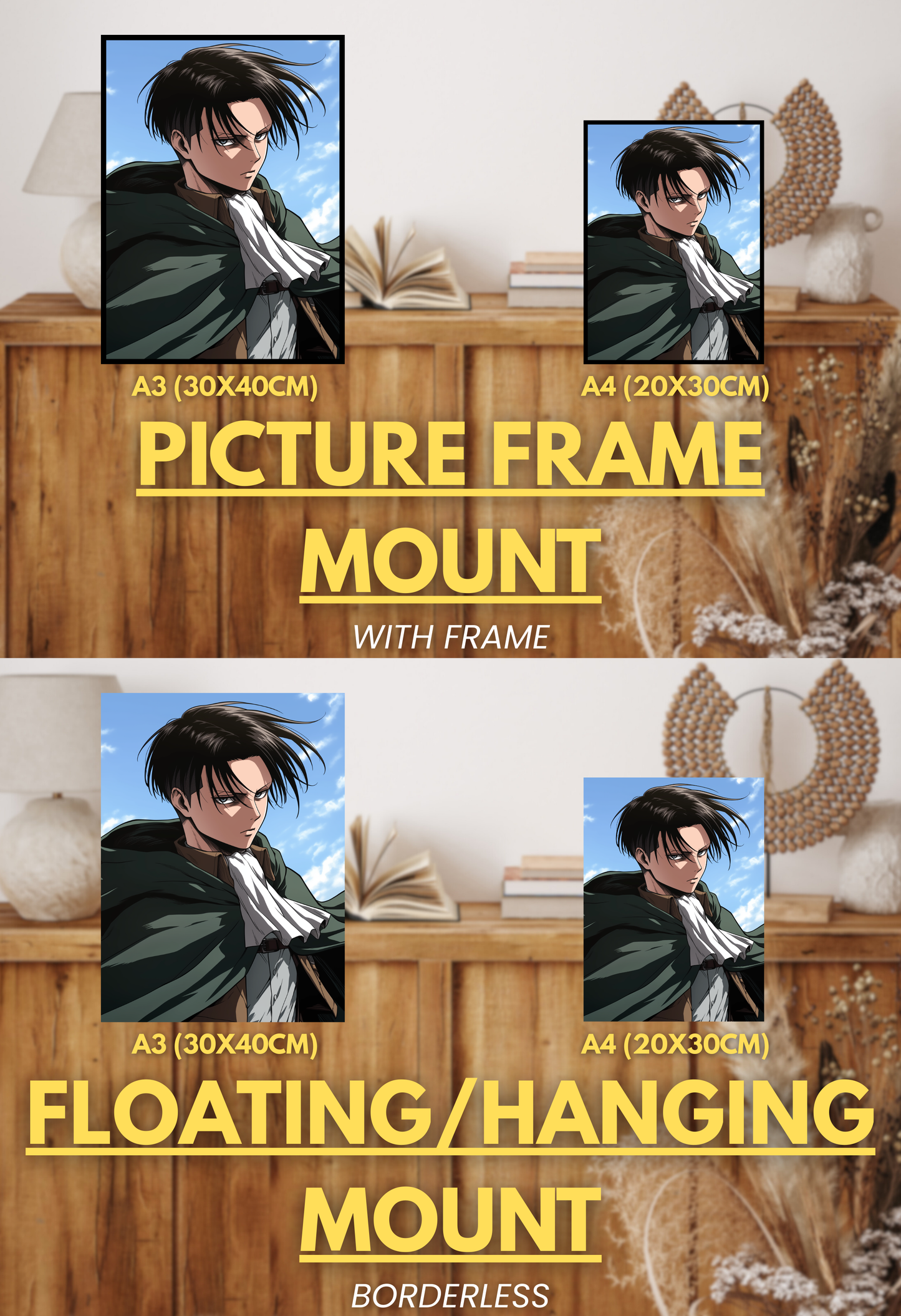 Walls of Freedom Series - 001 (Levi-Inspired)| Premium Anime Metal Print — For True Collectors
