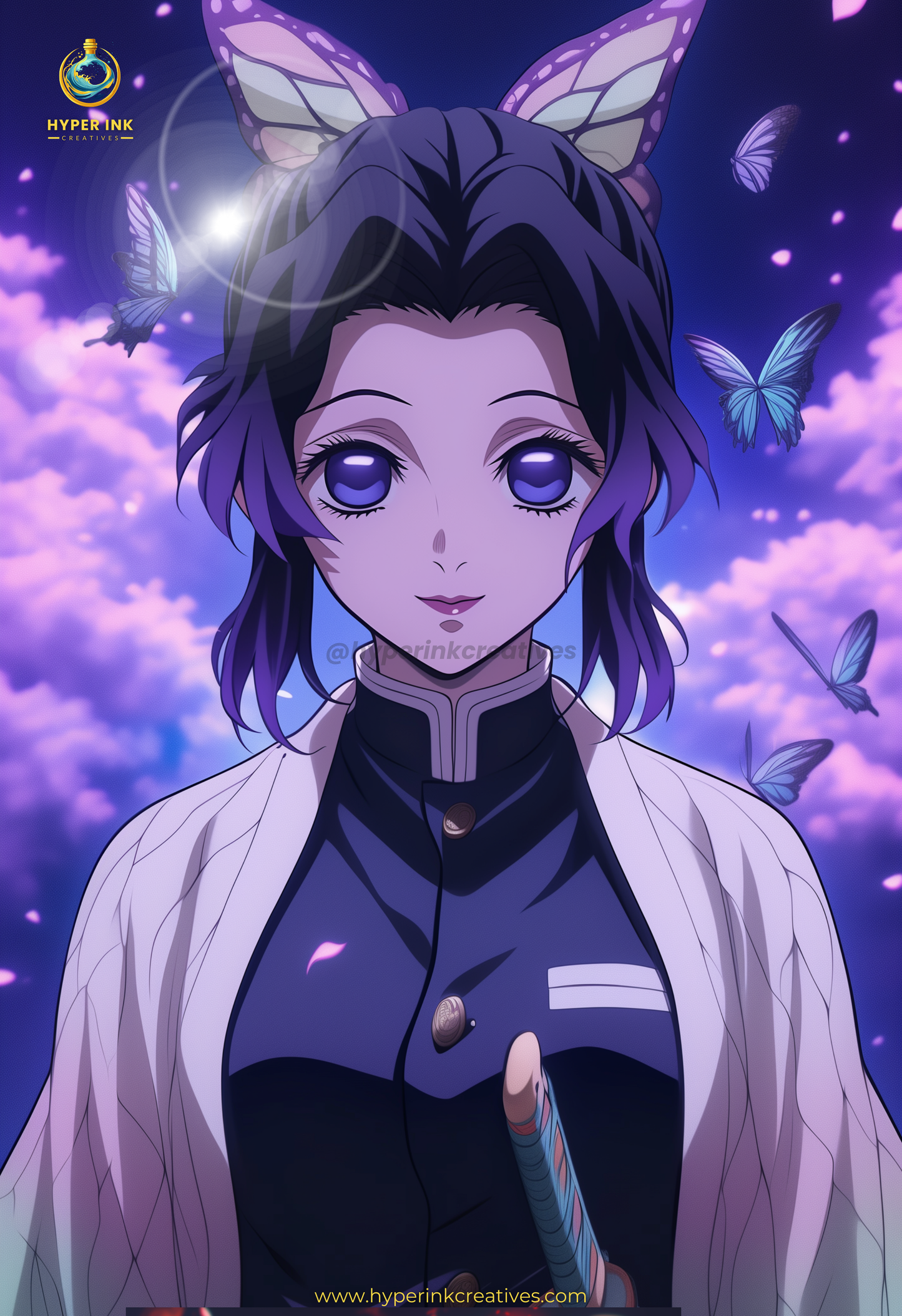 Demon's End Series - Infinity Collection - 001 (Shinobu-Inspired) | Premium Anime Metal Print — For True Collectors