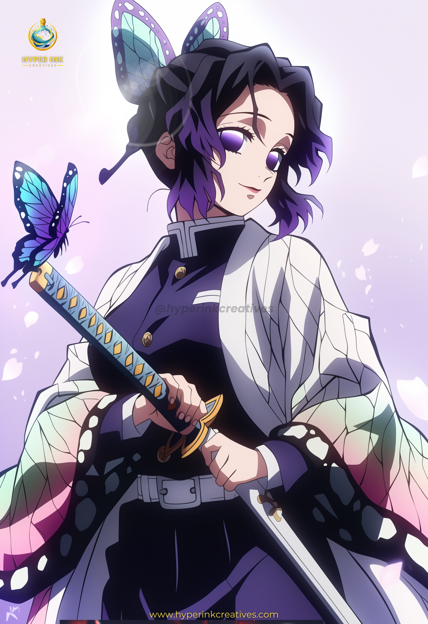 Demon's End Series - Infinity Collection - 001 (Shinobu-Inspired) | Premium Anime Metal Print — For True Collectors
