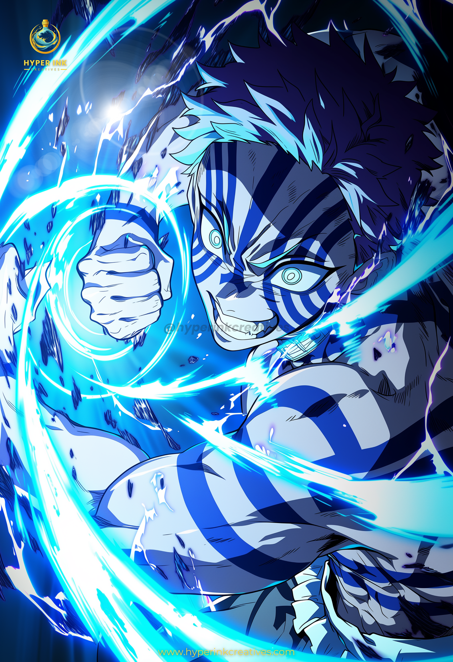 005 (Akaza - Inspired)| Premium Anime Metal Print — For True Collectors