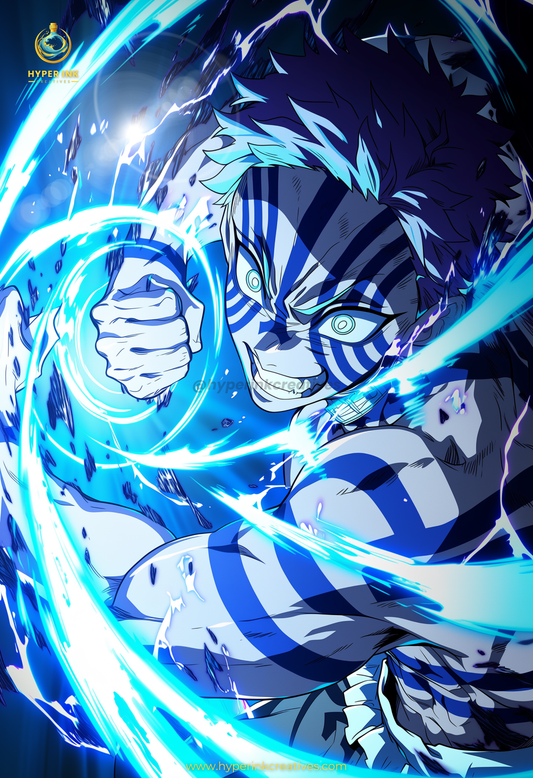 005 (Akaza - Inspired)| Premium Anime Metal Print — For True Collectors