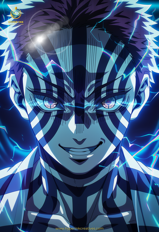 006 (Akaza - Inspired)| Premium Anime Metal Print — For True Collectors