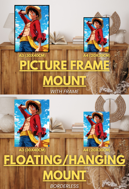 Pirate King Series - 001 (Luffy-Inspired)| Premium Anime Metal Print — For True Collectors