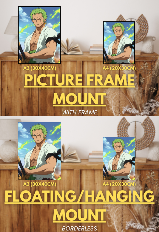 Pirate King Series - 001 (Zoro-Inspired)| Premium Anime Metal Print — For True Collectors