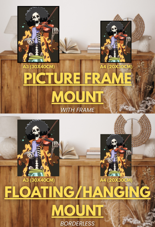 Pirate King Series - 001 (Brook-Inspired)| Premium Anime Metal Print — For True Collectors