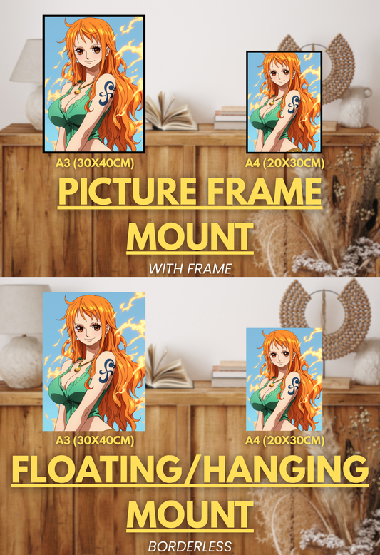 Pirate King Series - 001 (Nami-Inspired)| Premium Anime Metal Print — For True Collectors