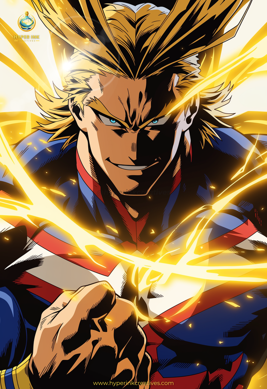 005 (All Might - Inspired)| Premium Anime Metal Print — For True Collectors