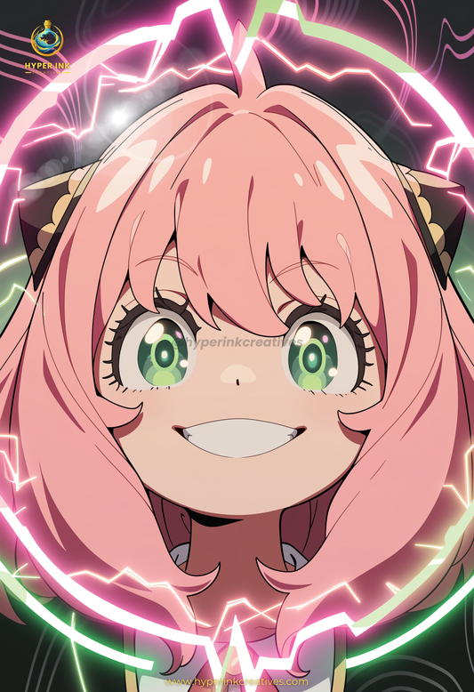001 (Anya Forger - Inspired)| Premium Anime Metal Print — For True Collectors