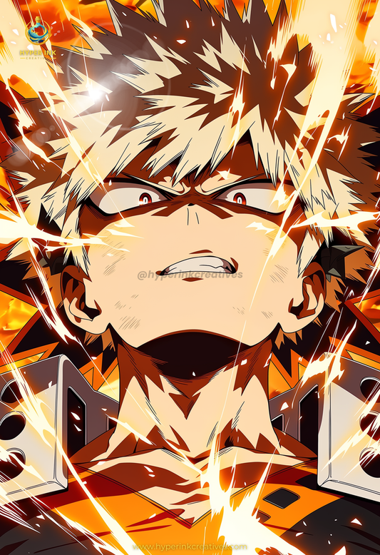 002 (Bakugo - Inspired)| Premium Anime Metal Print — For True Collectors