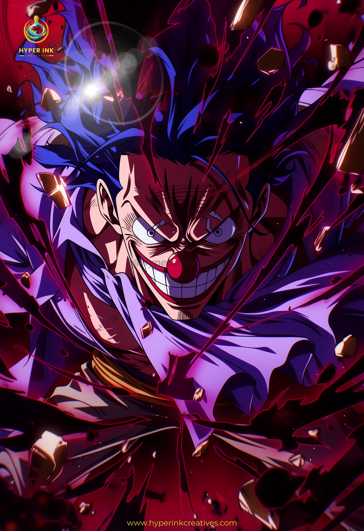 001 (Buggy - Inspired)| Premium Anime Metal Print — For True Collectors
