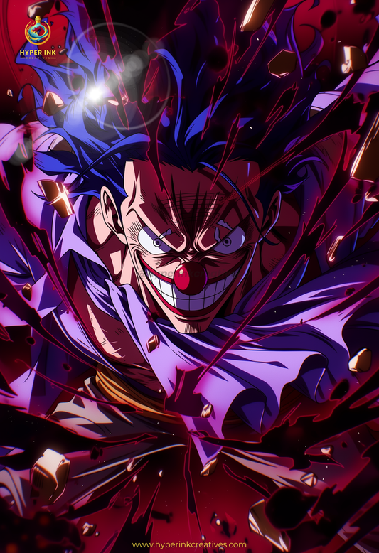 001 (Buggy - Inspired)| Premium Anime Metal Print — For True Collectors