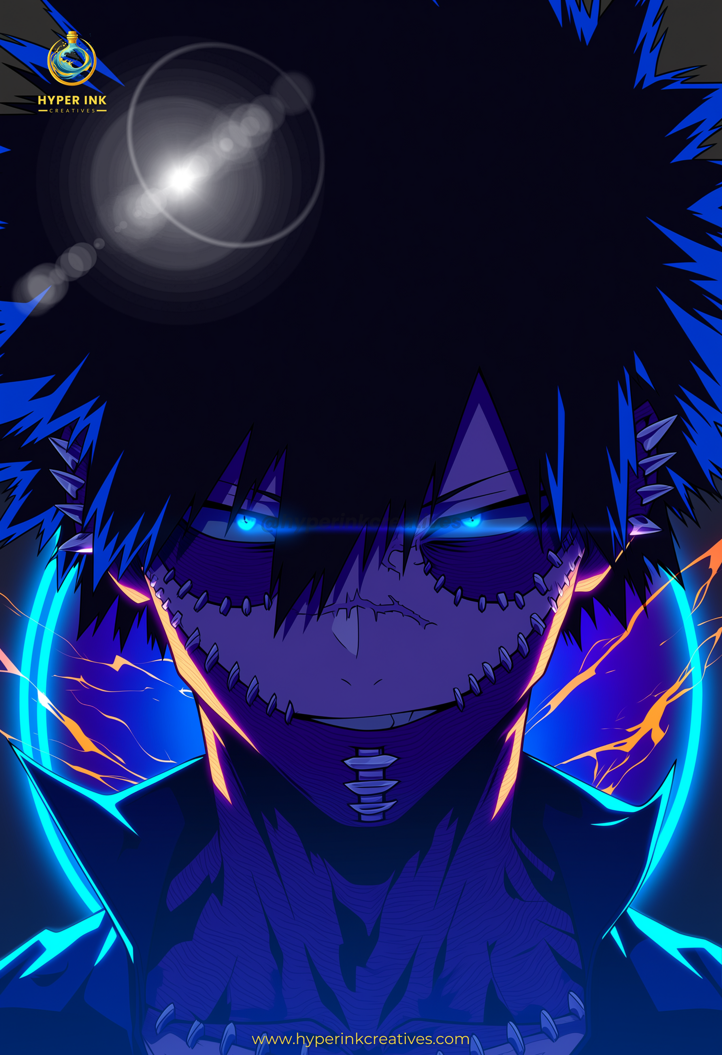001 (Dabi - Inspired)| Premium Anime Metal Print — For True Collectors