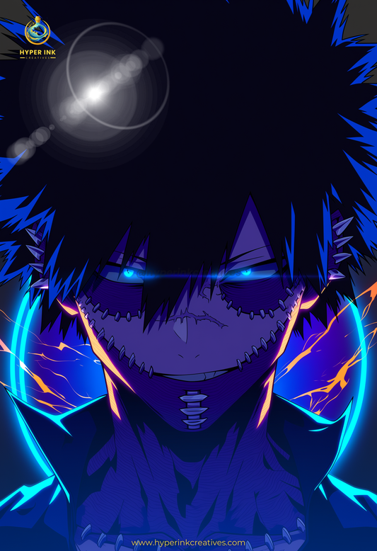 001 (Dabi - Inspired)| Premium Anime Metal Print — For True Collectors