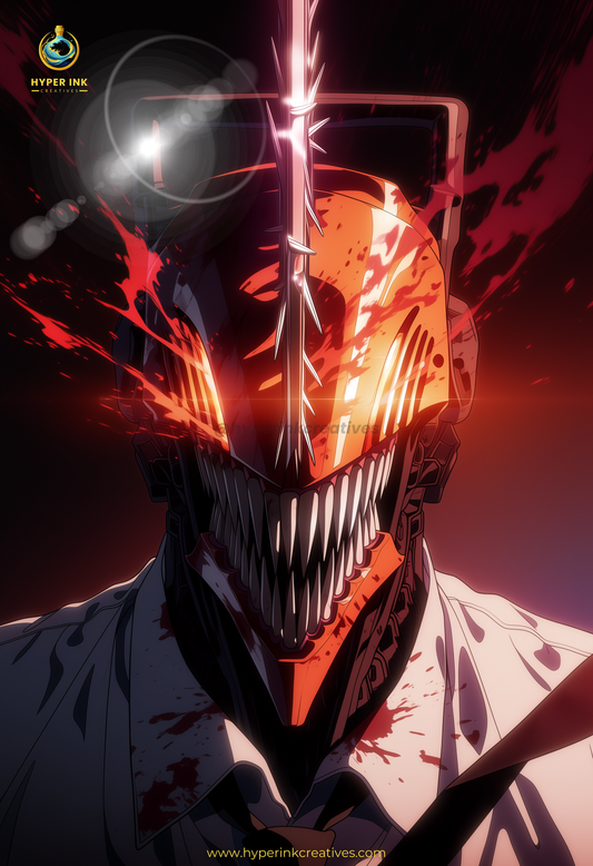 001 (Denji - Inspired)| Premium Anime Metal Print — For True Collectors