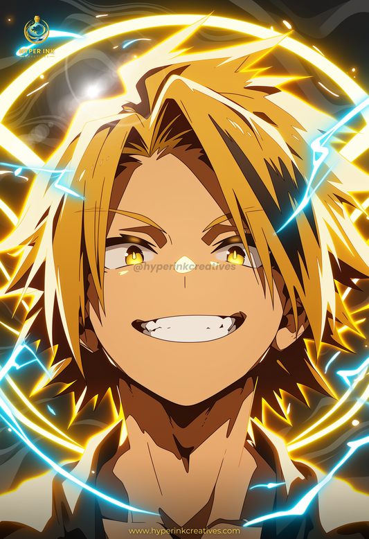001 (Denki Kaminari - Inspired)| Premium Anime Metal Print — For True Collectors
