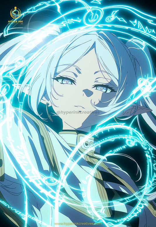 002 (Frieren - Inspired)| Premium Anime Metal Print — For True Collectors