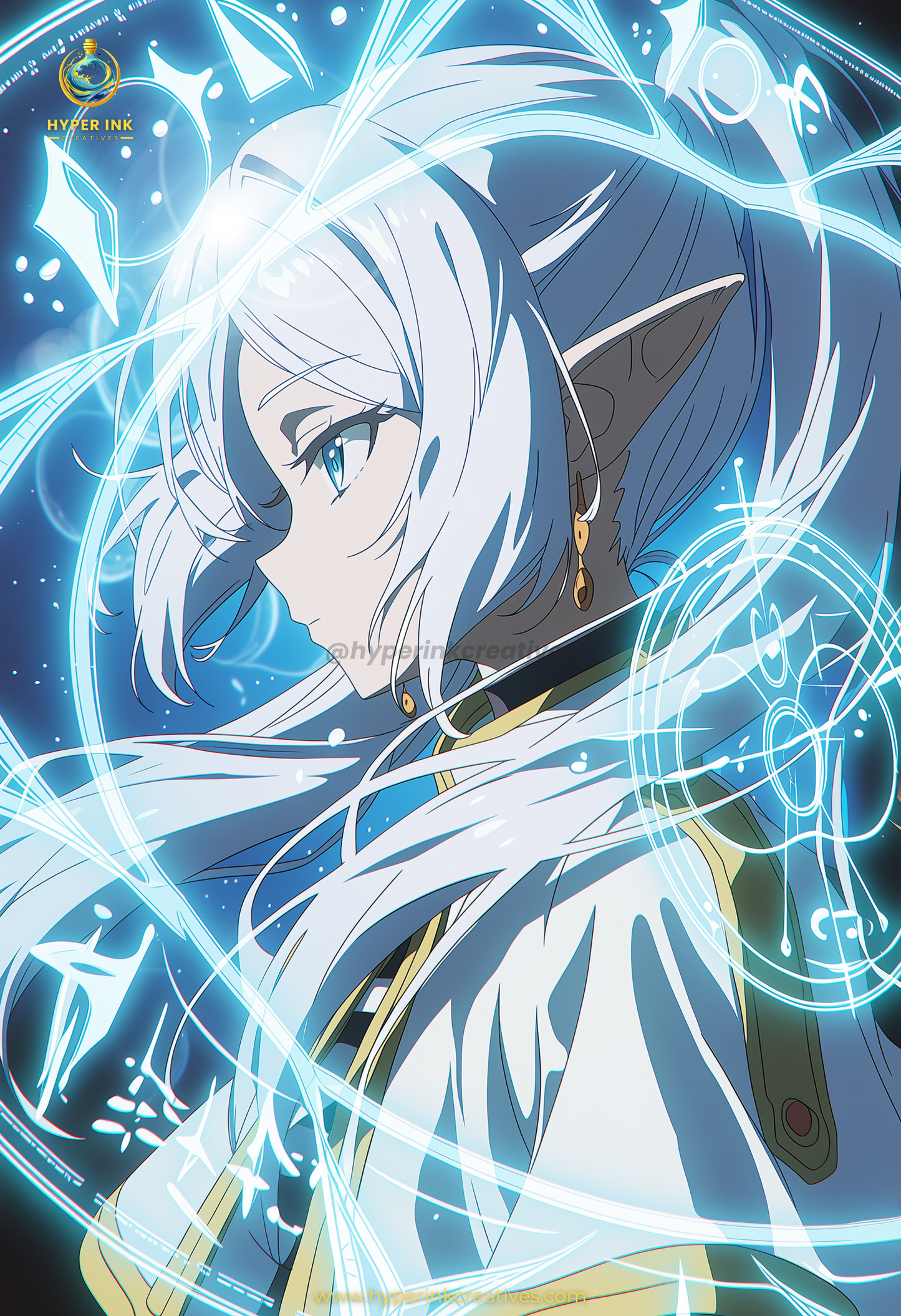 003 (Frieren - Inspired)| Premium Anime Metal Print — For True Collectors