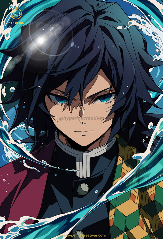 006 (Giyu - Inspired)| Premium Anime Metal Print — For True Collectors