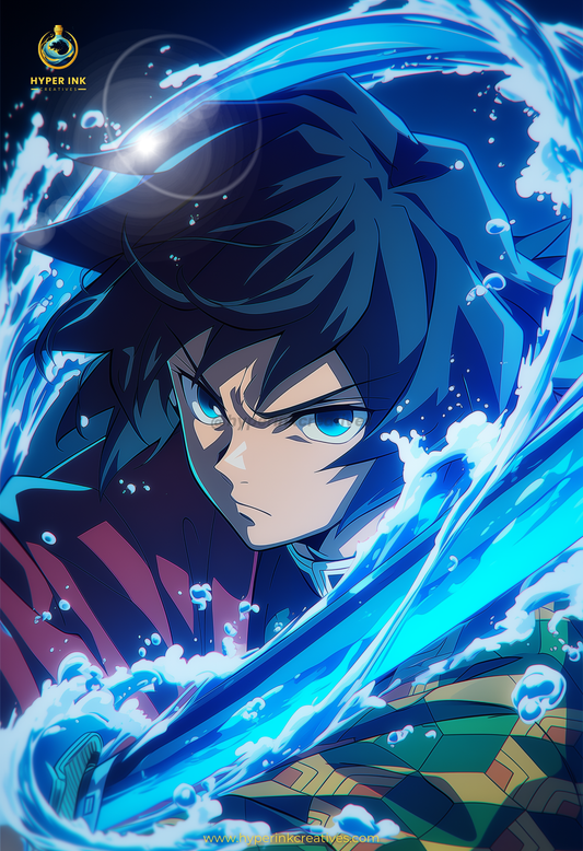004 (Giyu - Inspired)| Premium Anime Metal Print — For True Collectors